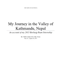 My Journey in the Valley of Kathmandu, Nepal an Account of My 2013 Borlaug-Ruan Internship