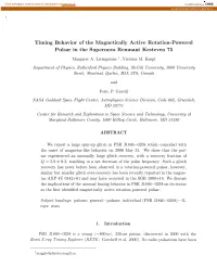 Timing Behavior of the Magnetically Active Rotation-Powered Pulsar in the Supernova Remnant Kesteven 75