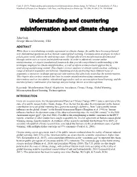 Understanding and Countering Misinformation About Climate Change