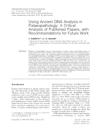 Using Ancient DNA Analysis in Palaeopathology: a Critical Analysis of Published Papers, with Recommendations for Future Work