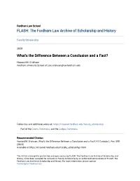 What's the Difference Between a Conclusion and a Fact?