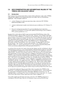 A Review of Geoconservation Values