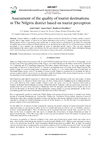 Assessment of the Quality of Tourist Destinations in the Nilgiris District Based on Tourist Perception