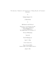 Perturbations of Operators with Application to Testing Equality of Covariance Operators