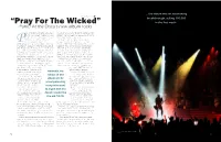 “Pray for the Wicked” in the First Week