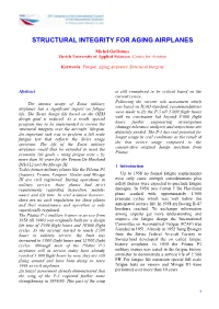 Structural Integrity for Aging Airplanes