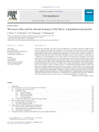 The Lunar Moho and the Internal Structure of the Moon: a Geophysical Perspective