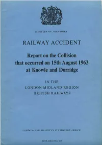 Collision. Knowle and Dorridge. 1963-08-15