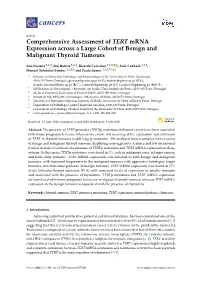 Comprehensive Assessment of TERT Mrna Expression Across a Large Cohort of Benign and Malignant Thyroid Tumours
