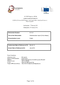 Dissemination Report (First Release)