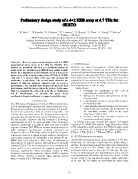 Preliminary Design Study of a 4×2 HEB Array at 4.7 Thz for GUSTO