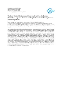 The Last Glacial Maximum and Heinrich Event I on the Iberian Peninsula: a Regional Climate Modelling Study for Understanding Human Settlement Patterns