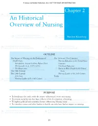 An Historical Overview of Nursing