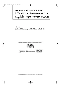 INVASIVE ALIEN SPECIES: a Toolkit of Best Prevention and Management Practices