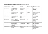 Planning Applications Validated - for the Period 01/07/2020 to 31/07/2020