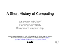 A Short History of Computing