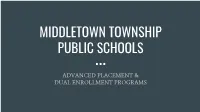 Advanced Placement & Dual Enrollment Programs