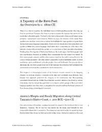 CHAPTER 6 a Tapestry of the Ruvu Past: an Overview to C