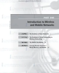 Introduction to Wireless and Mobile Networks