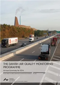 THE DANISH AIR QUALITY MONITORING PROGRAMME Annual Summary for 2014