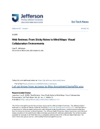 Web Reviews: from Sticky Notes to Mind Maps: Visual Collaboration Environments