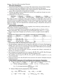 1 Unit 4.4 Chemistry of Non-Transition Elements Few Facts of Halogens: A
