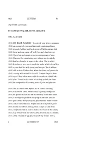 1826 LETTERS P.1 (April 1826 Continued) to CAPTAIN WALTER