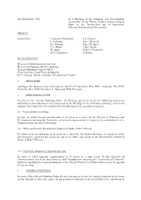 21St September, 1994 in a Meeting of the Planning and Development