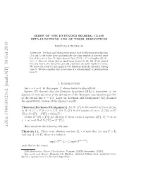 Arxiv:1904.03123V2 [Math.NT] 30 Oct 2019 N Any and J Uhta Nteregion the in That Such Then Hoe 1.1
