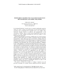Biodiversity Informatics: Managing Knowledge Beyond Humans and Model Organisms