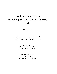 Boolean Hierarchies