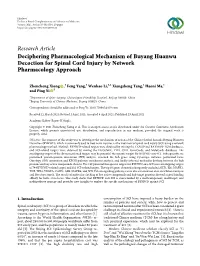 Deciphering Pharmacological Mechanism of Buyang Huanwu Decoction for Spinal Cord Injury by Network Pharmacology Approach