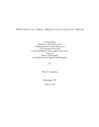 Finding God in All Things: Teresa of Ávila's Use of The