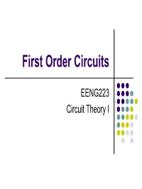 First Order Circuits