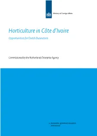 Horticulture in Côte D'ivoire