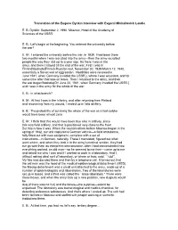 Translation of the Eugene Dynkin Interview with Evgenii Mikhailovich Landis