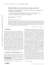 Wide-Field Plate Archive of the University Observatory Jena