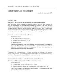 3 Embryology and Development