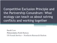 Competitive Exclusion Principle: What Ecology Can Teach Us About Solving