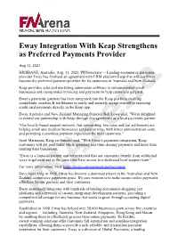 Eway Integration with Keap Strengthens As Preferred Payments Provider