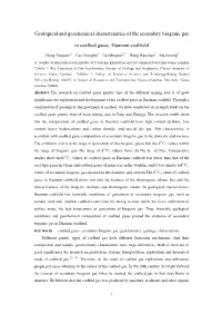 Geological and Geochemical Characteristics of the Secondary Biogenic Gas