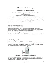 Guide to OS X SAN Software
