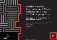 Insights from the Entertainment & Media Outlook: 2019–2023