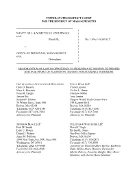 Memorandum of Law in Opposition to Defendant's Motion To