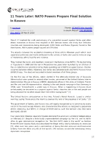 NATO Powers Prepare Final Solution in Kosovo