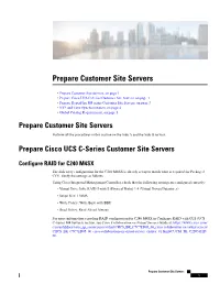 Prepare Customer Site Servers