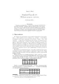 Standard Unicode 4.0. Wybrane Pojęcia I Terminy
