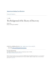 The Background of the Theory of Discovery, 38 Am