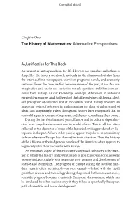 The History of Mathematics: Alternative Perspectives