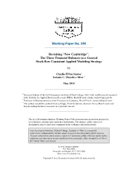 Working Paper No. 594 Revisiting “New Cambridge”: the Three